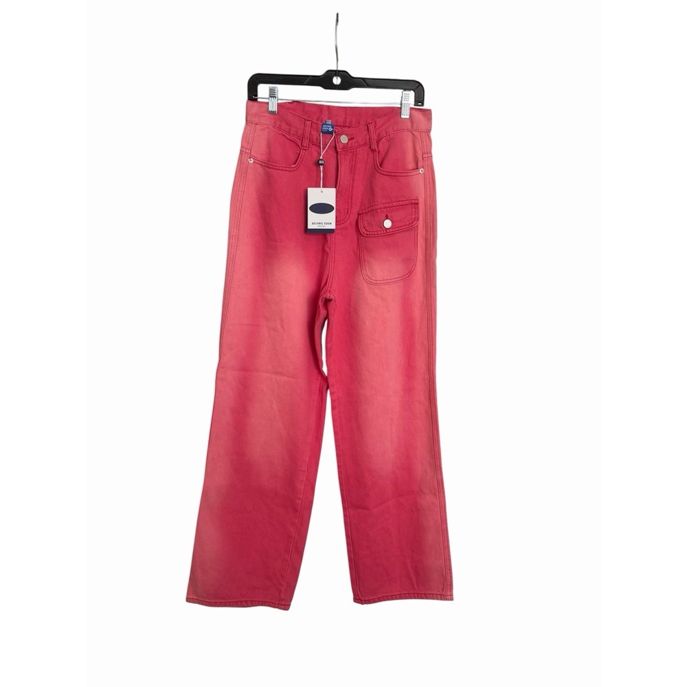 Aelfric Eden Jeans Women's 28 Pink Cargo Pants Multi Pocket Ombré New #WX4-4